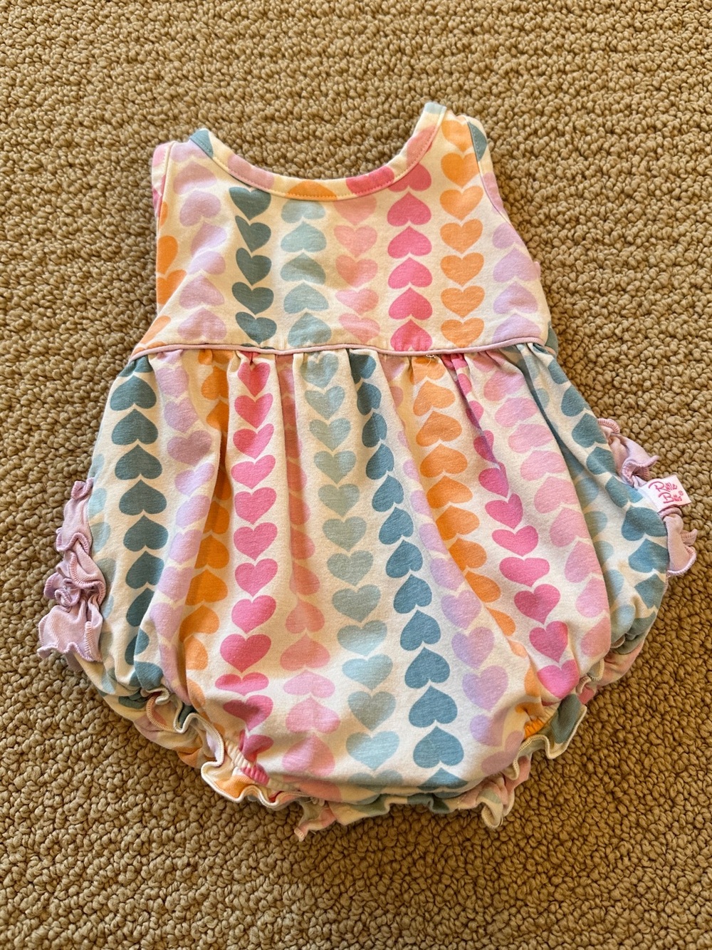 Ruffle Butts hearts bubble romper